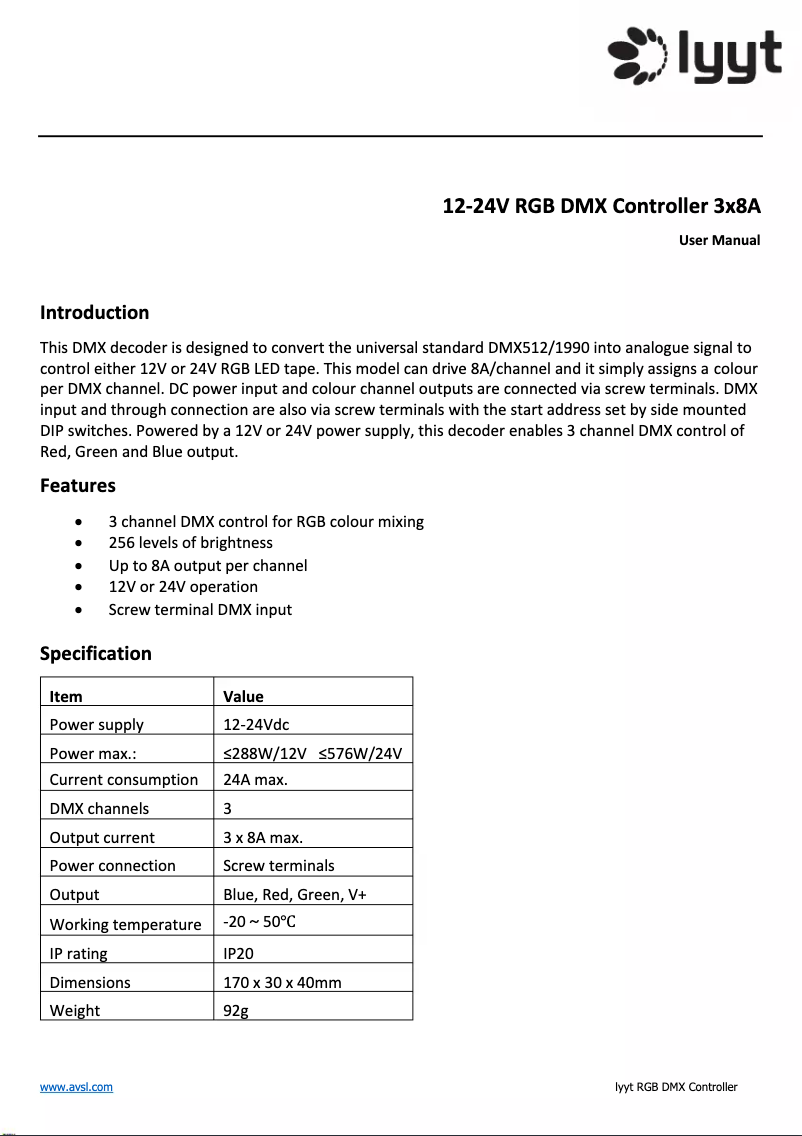 Page 1 de la notice Manuel utilisateur LYYT DIY-B60