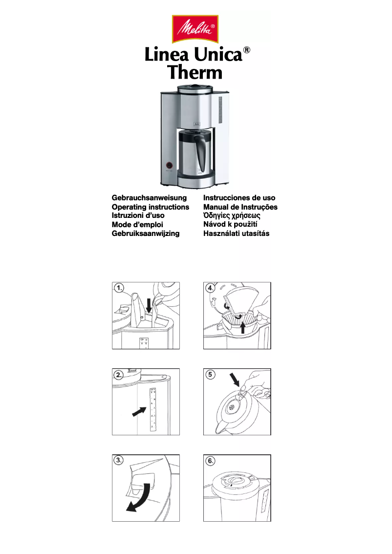 Page n°1 - Manuel utilisateur Melitta LINEA UNICA Therm M8082