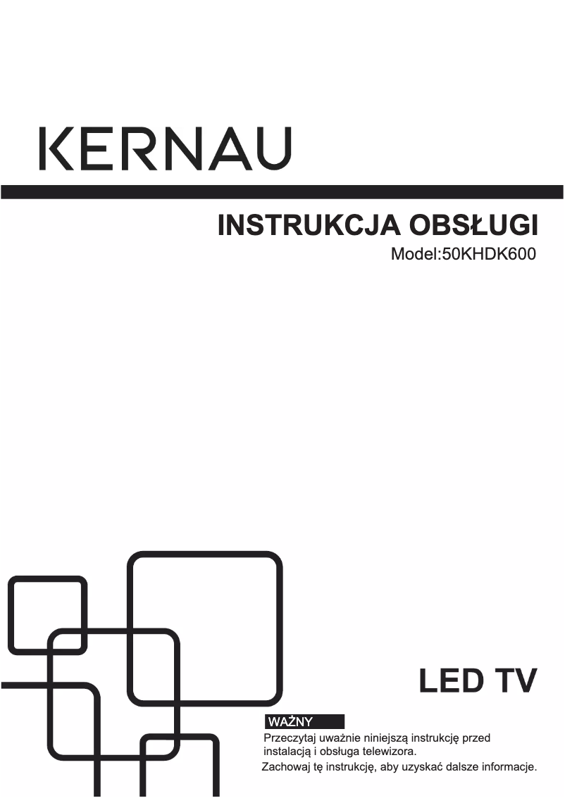 Image de la première page du manuel de l'appareil 50 KFHDK 600