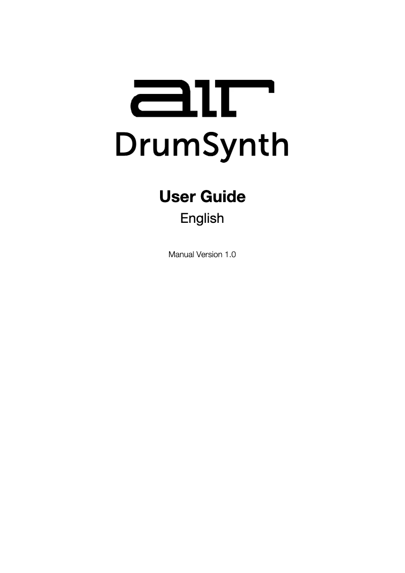 Image de la première page du manuel de l'appareil DrumSynth