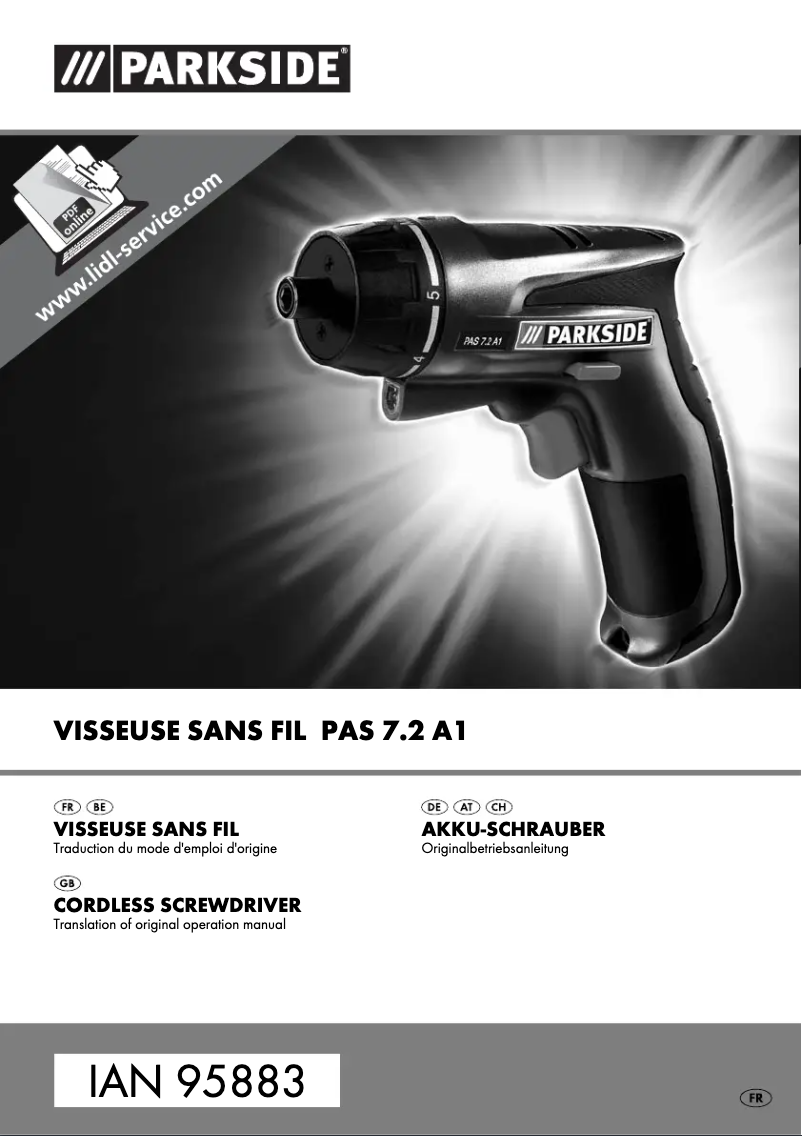 Image de la première page du manuel de l'appareil PAS 7.2 A1