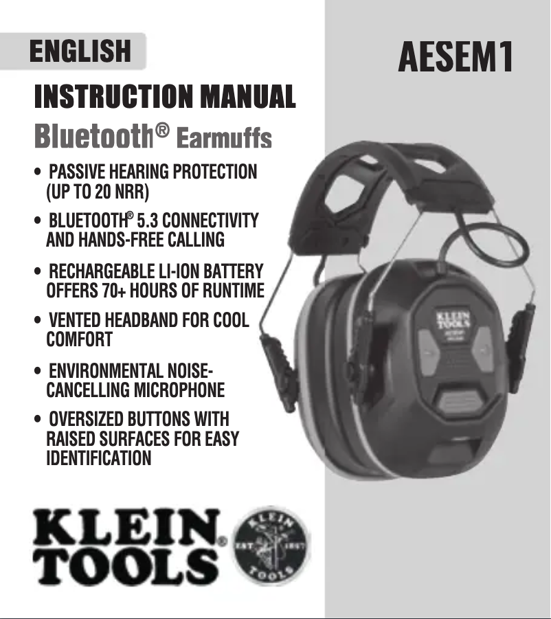 Página 1 del manual Manual de usuario Klein Tools AESEM1