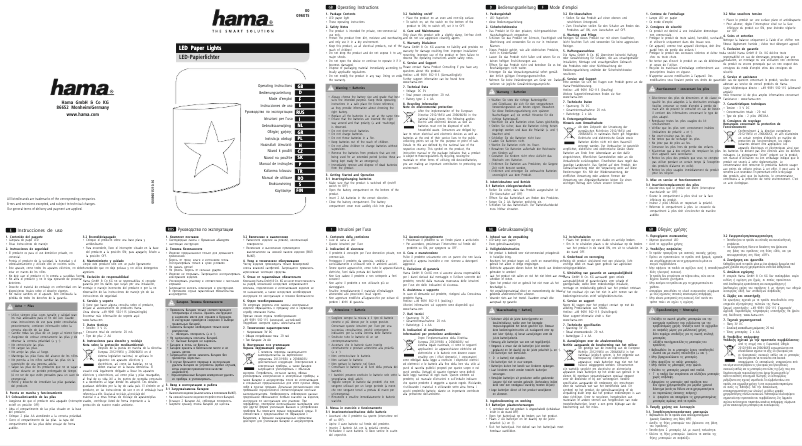 Page 1 de la notice Manuel utilisateur Hama 00096015