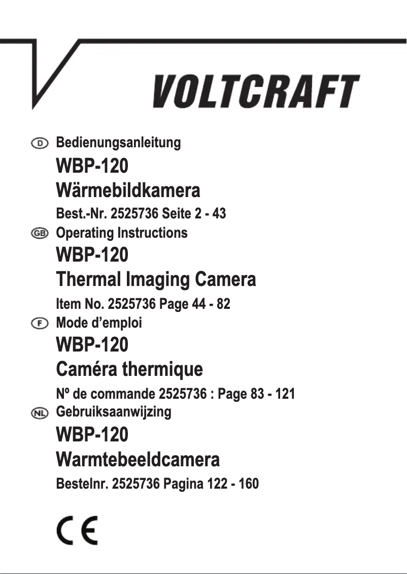 Image de la première page du manuel de l'appareil WBP-120
