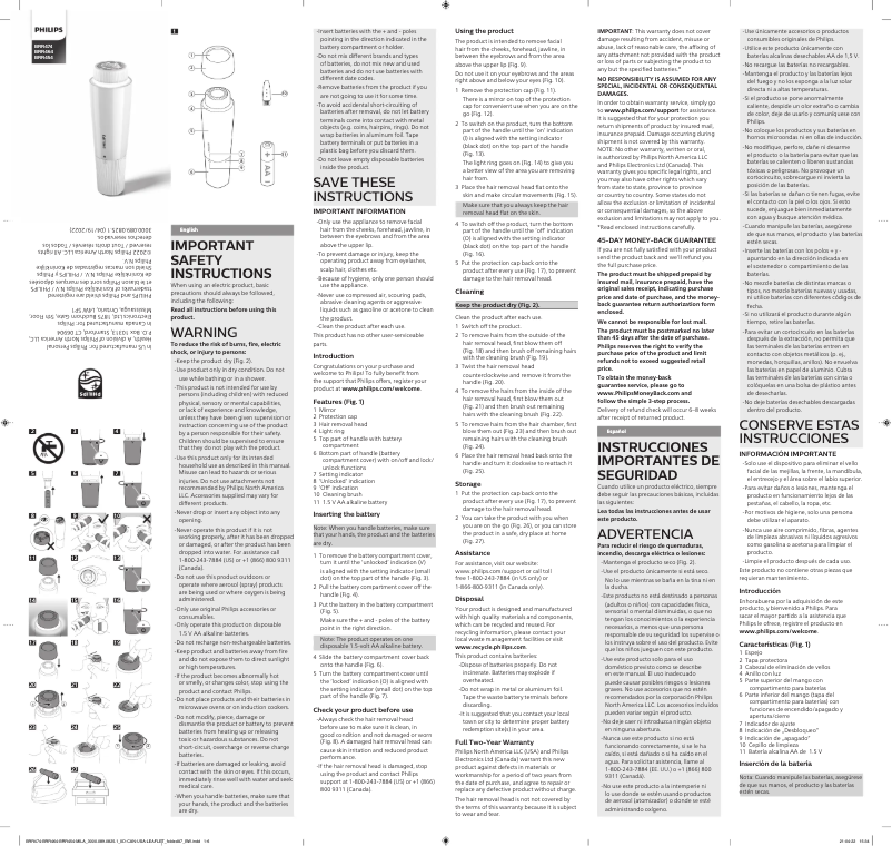 Page n°1 - Manuel utilisateur Philips BRR464