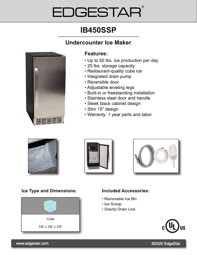 Image de la première page du manuel de l'appareil IB450SSP