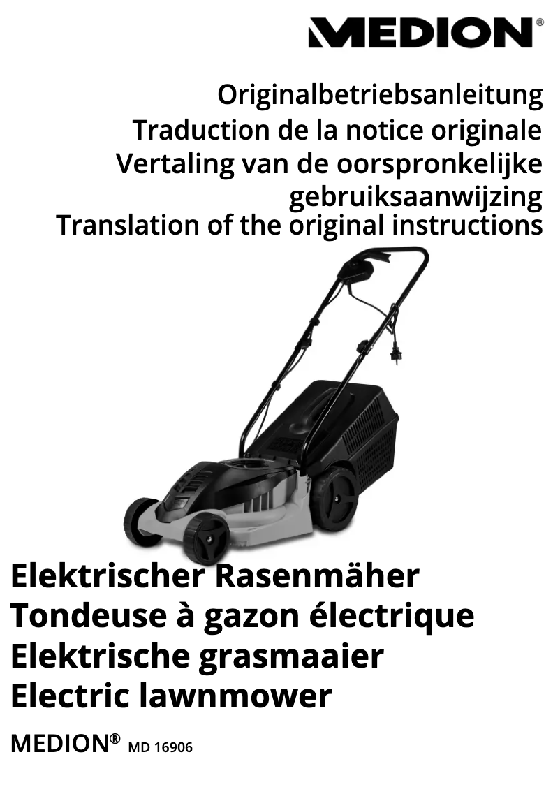 Image de la première page du manuel de l'appareil MD 16906