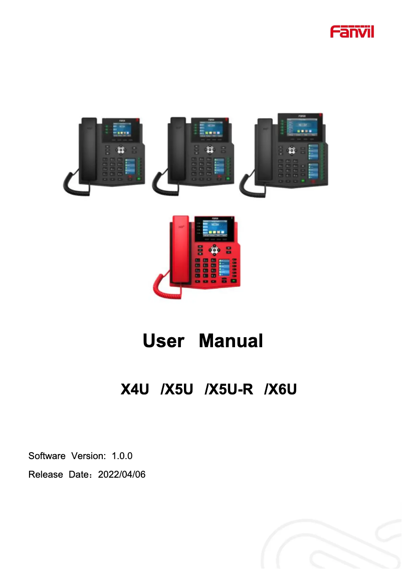 Página 1 del manual Manual de usuario Fanvil X4U V2