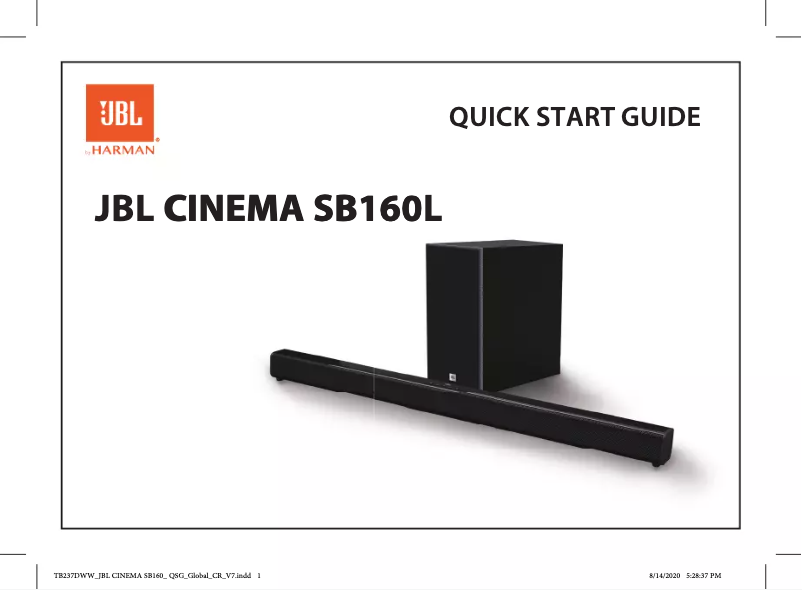 Page n°1 - Manuel utilisateur JBL Cinema SB160