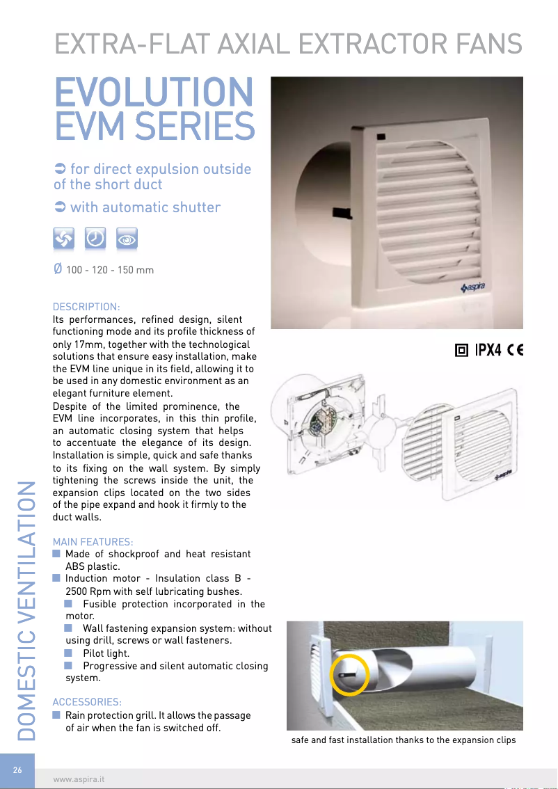 Página 1 del manual Ficha técnica Fantini Cosmi EVOLUTION EVM