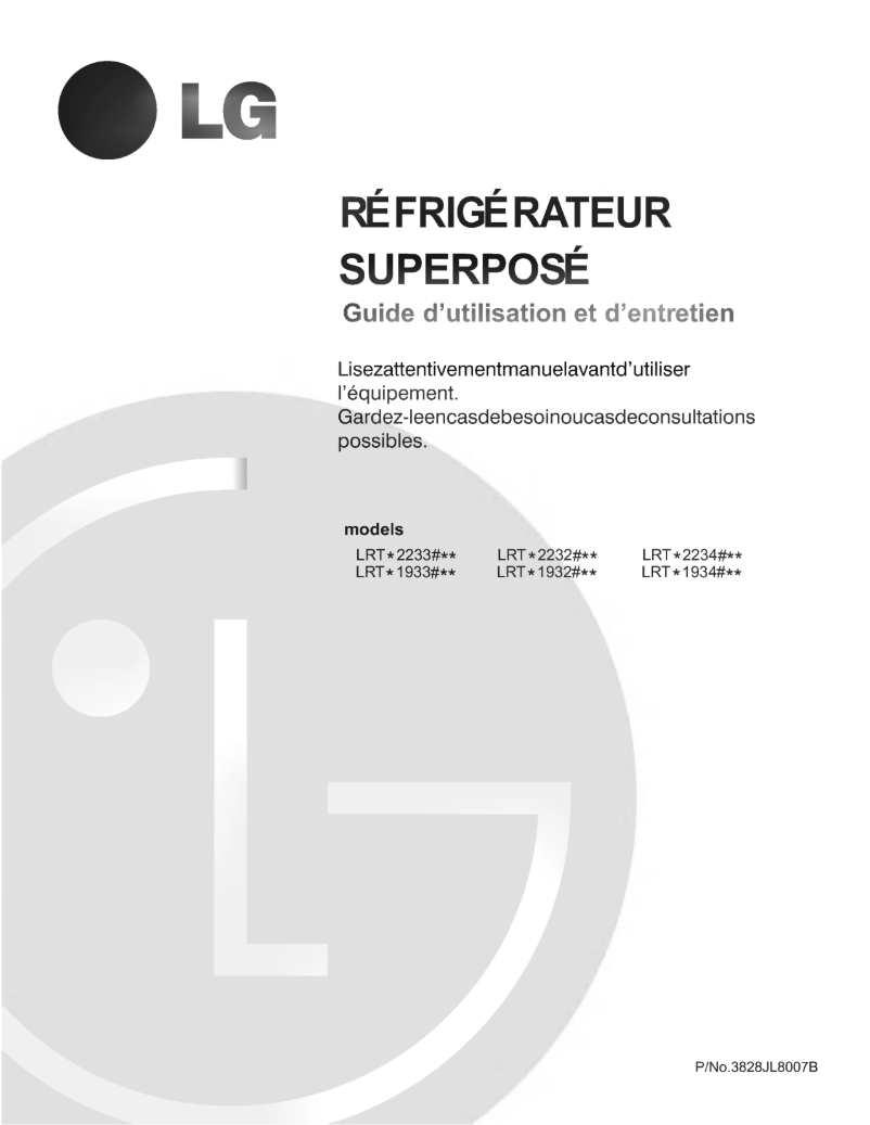Page 1 de la notice Manuel utilisateur LG LRTN22324BK