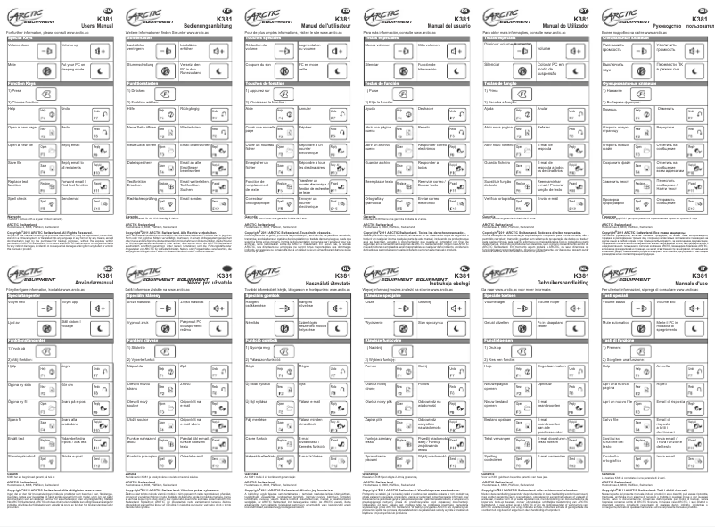Page 1 de la notice Manuel utilisateur Arctic Cooling K381W