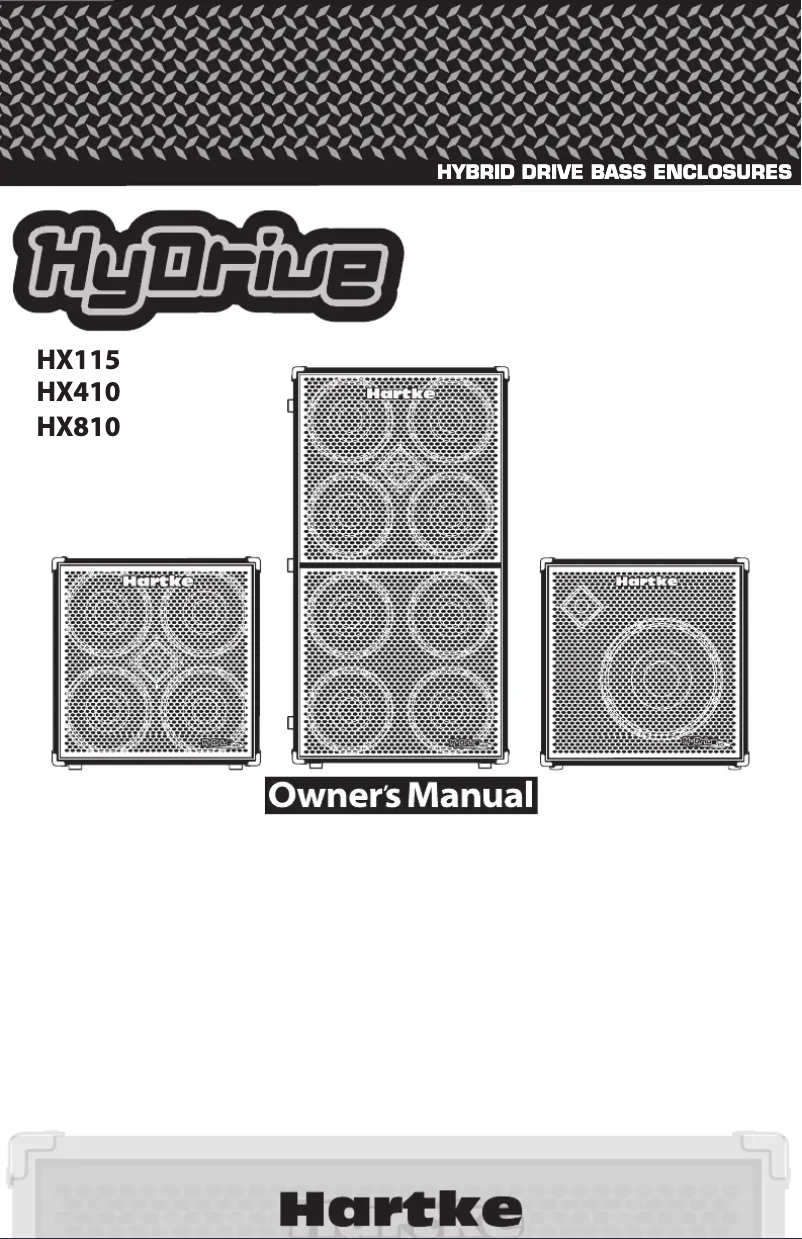 Page 1 de la notice Manuel utilisateur Hartke HyDrive HX410