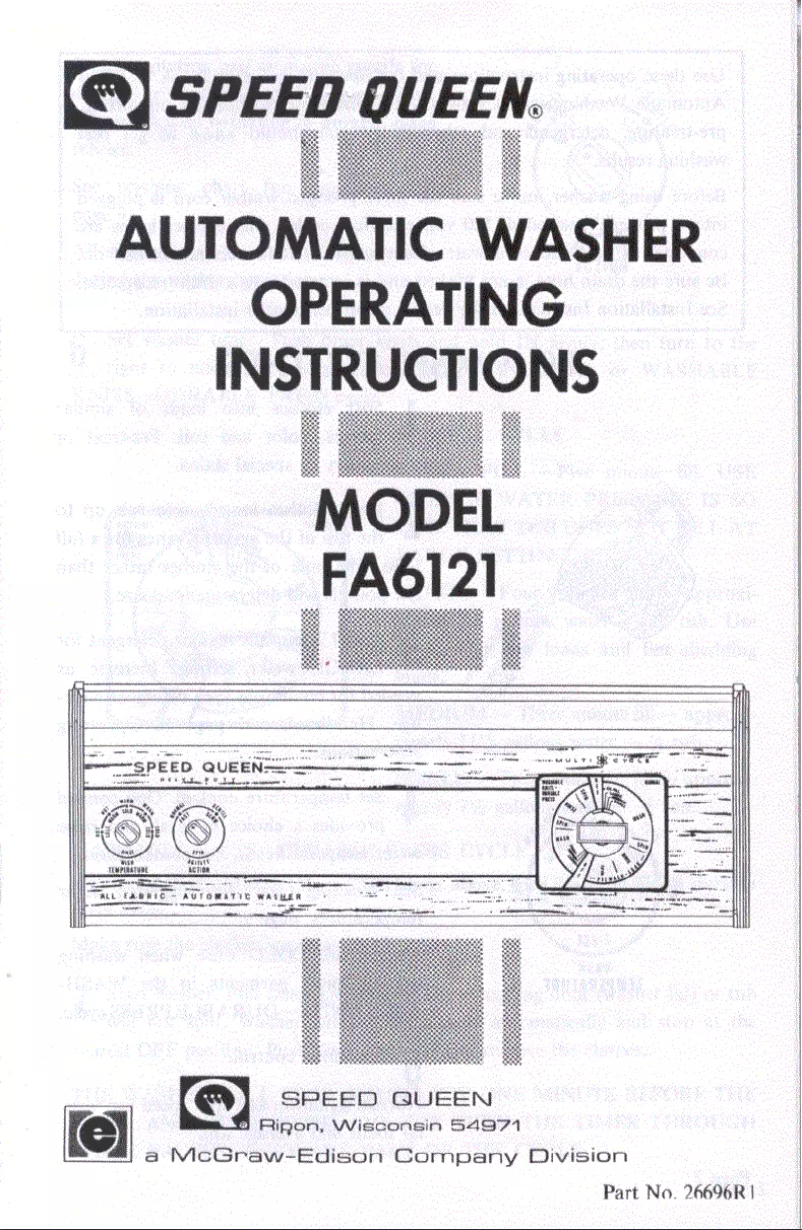 Image de la première page du manuel de l'appareil FA6121