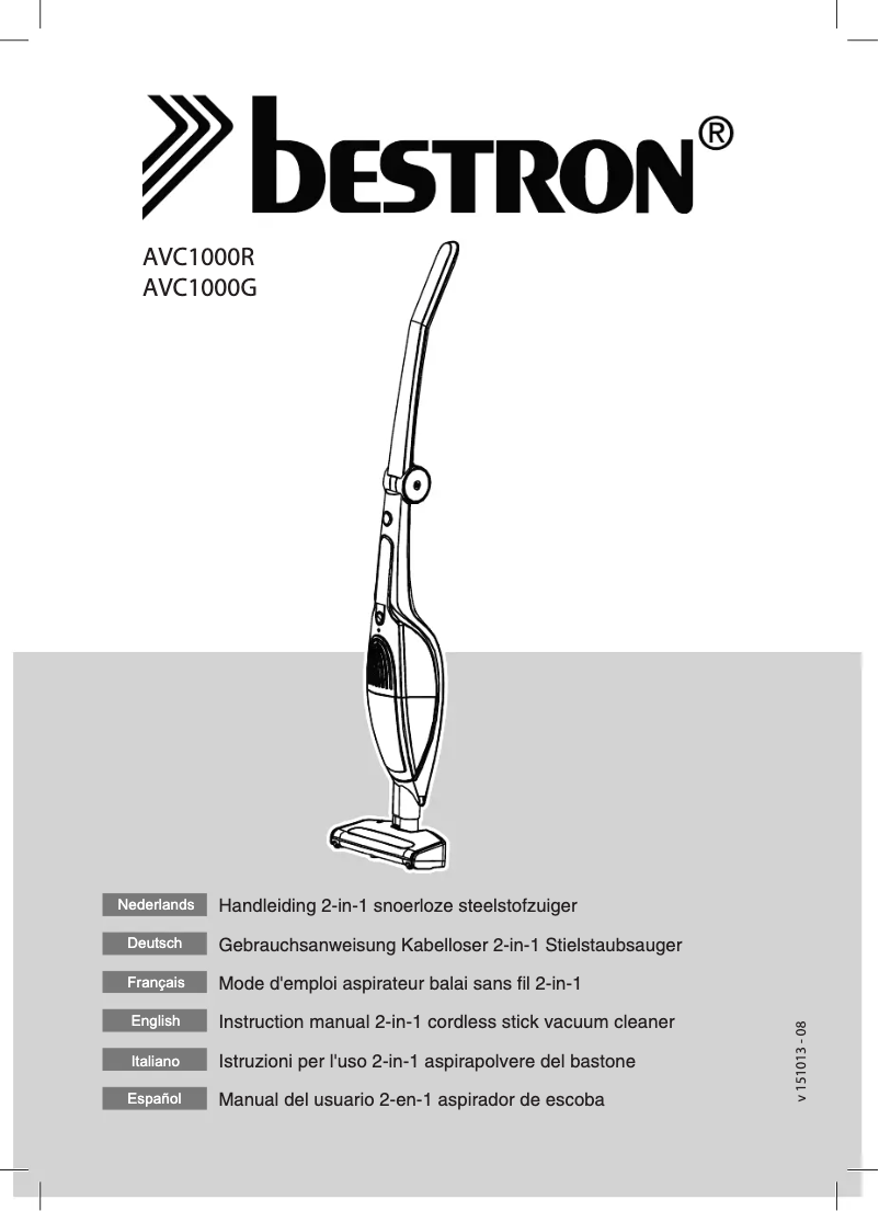 Image de la première page du manuel de l'appareil AVC1000G