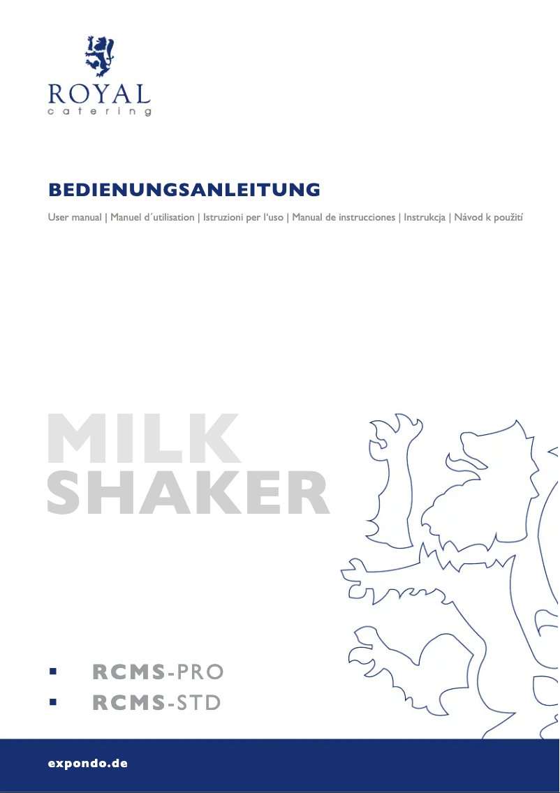 Page 1 de la notice Manuel utilisateur Royal Catering RCMS-STD