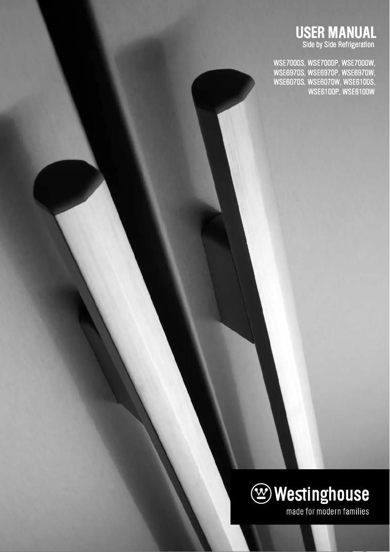 Page n°1 - Manuel utilisateur Westinghouse WSE6070SB