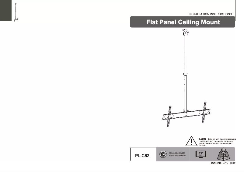 Image de la première page du manuel de l'appareil PL-C62