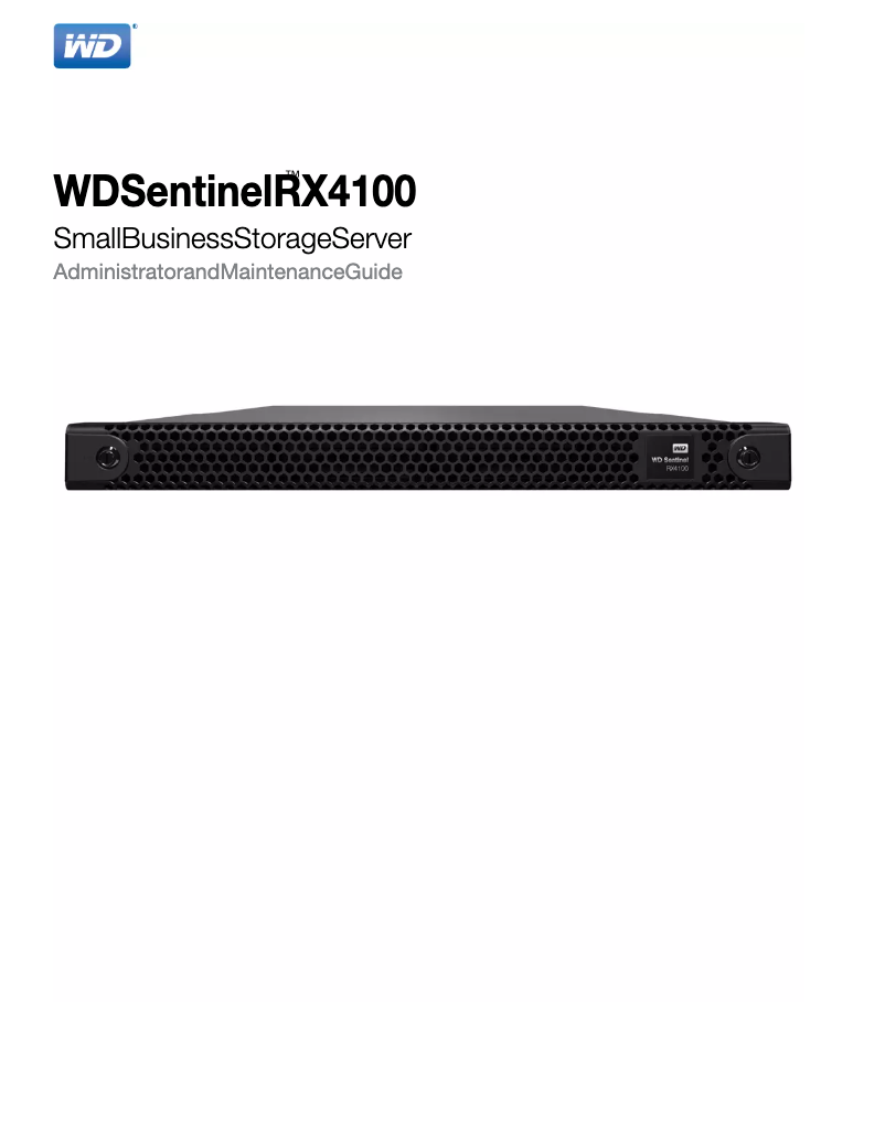 Image de la première page du manuel de l'appareil Sentinel RX4100