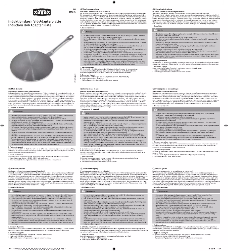 Page n°1 - Manuel utilisateur Xavax 00111375