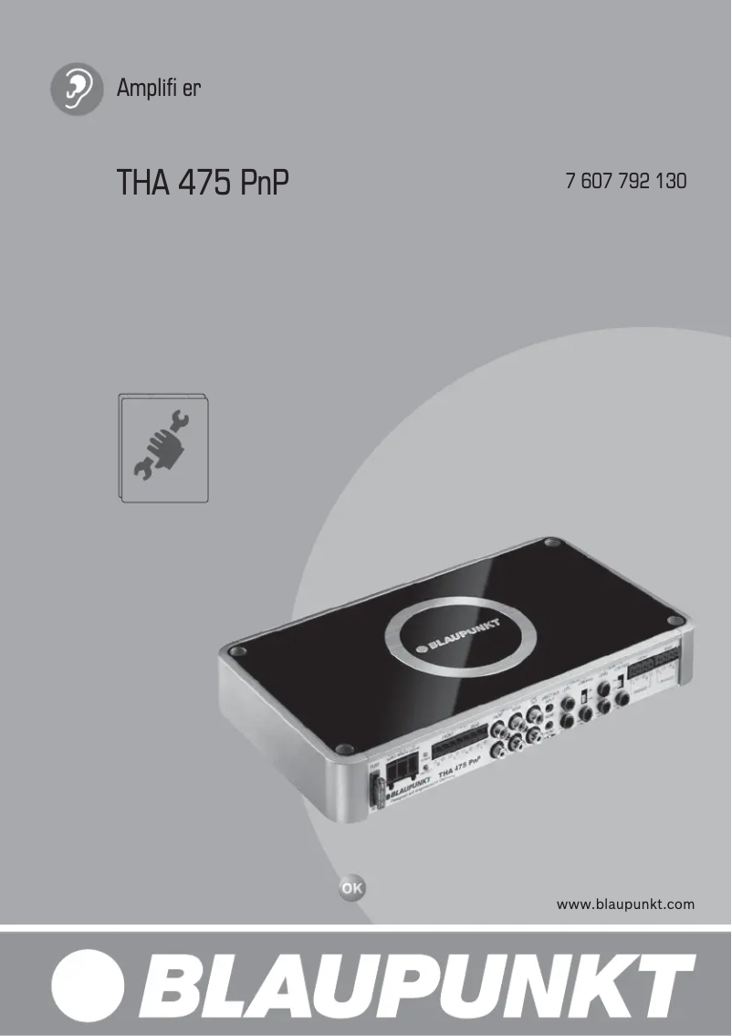 Page 1 de la notice Manuel utilisateur Blaupunkt THA 475 PnP