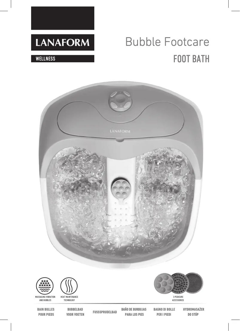 Image de la première page du manuel de l'appareil Bubble Footcare