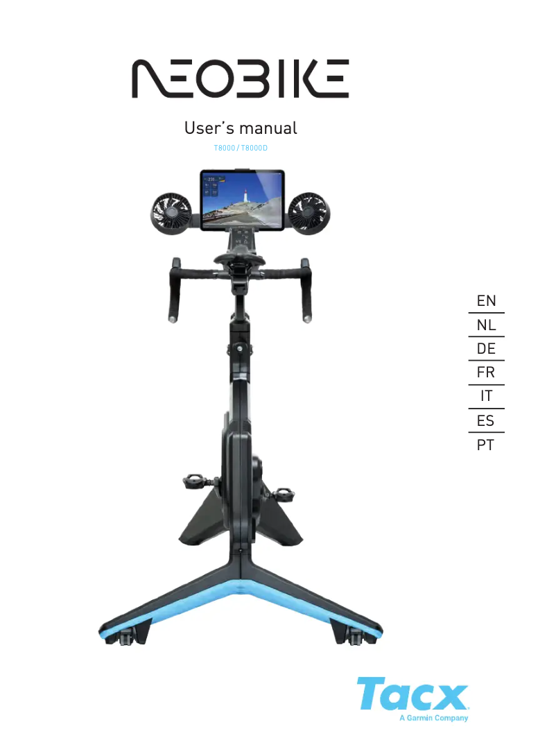 Page 1 de la notice Manuel utilisateur Tacx NEO Bike Smart T8000