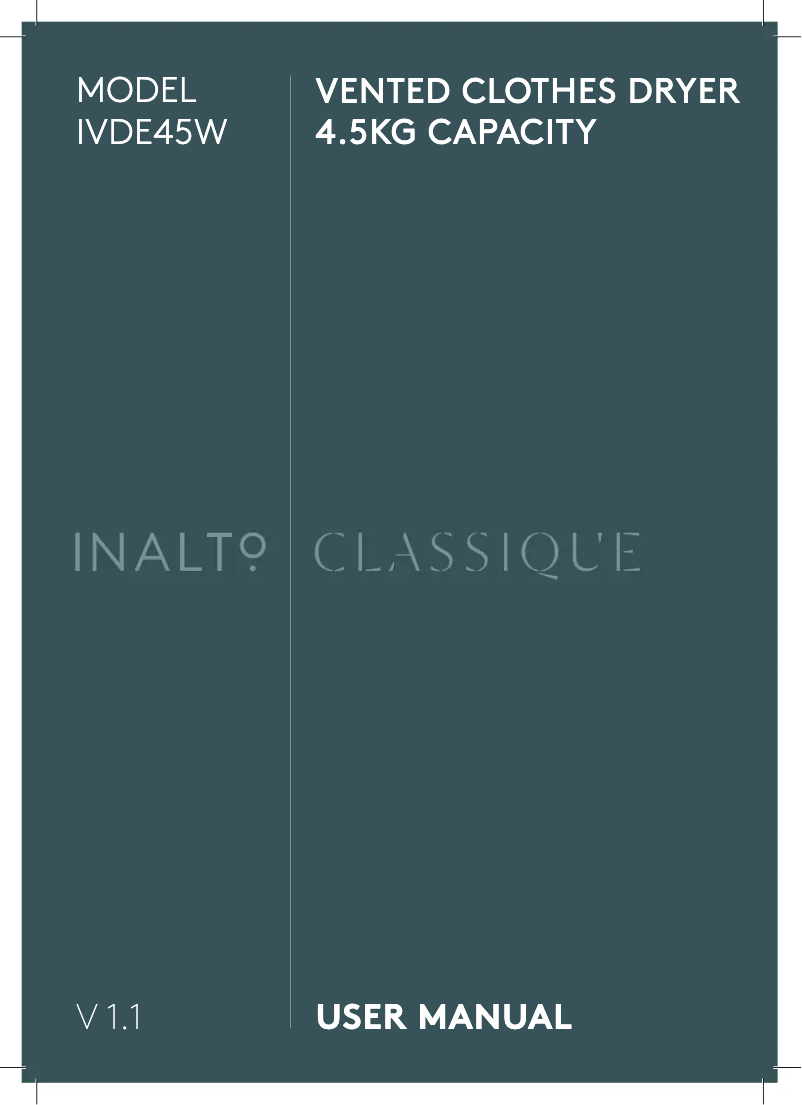 Page n°1 - Manuel utilisateur InAlto IVDE45W