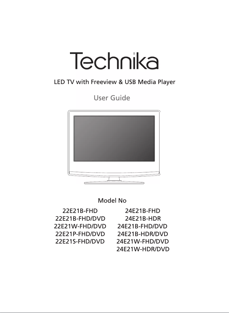 Page n°1 - Manuel utilisateur Technika 24E21W-FHD/DVD