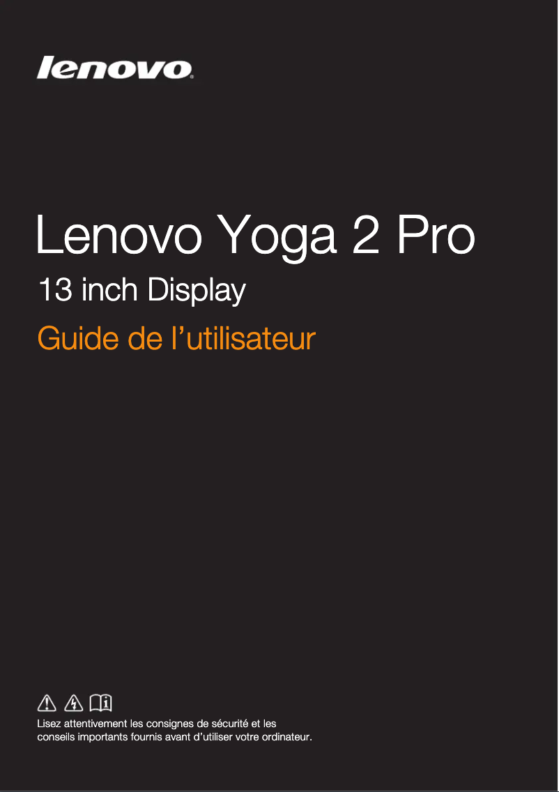 Página 1 del manual Manual de usuario Lenovo IdeaPad Yoga 2 Pro