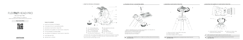 Image de la première page du manuel de l'appareil FlexTILT Head PRO