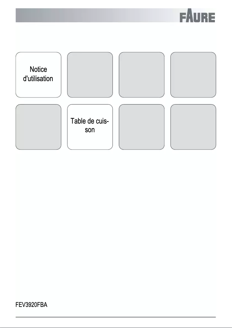 Página 1 del manual Manual de usuario Faure FEV3920FBA