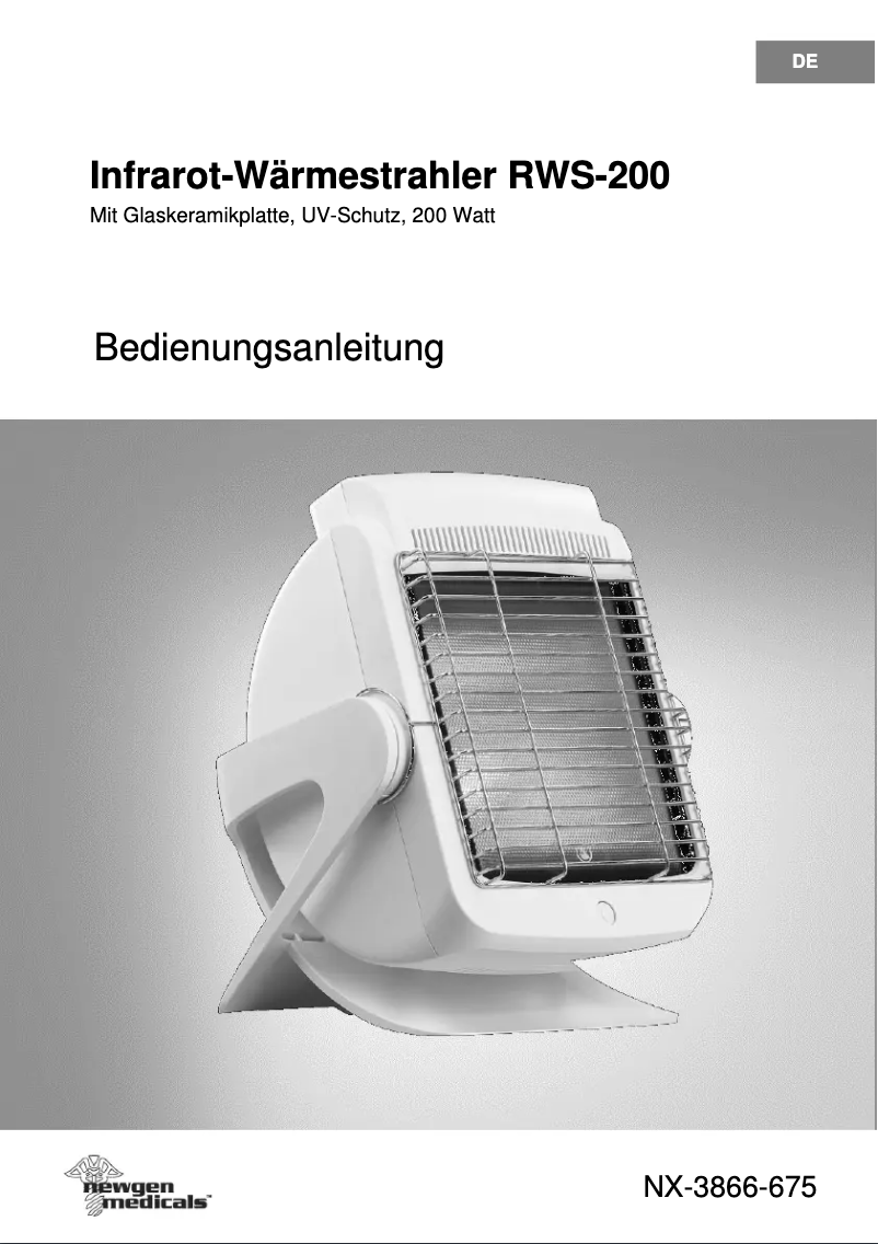 Image de la première page du manuel de l'appareil RWS-200