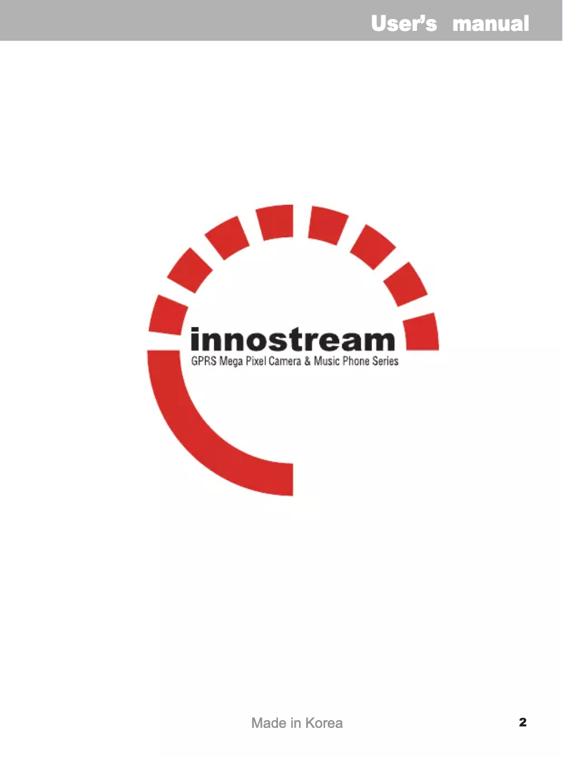 Page n°1 - Manuel utilisateur Innostream INNO A20