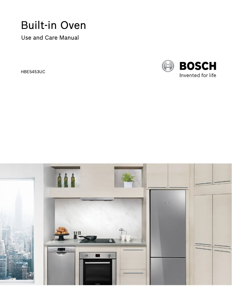 Page 1 de la notice Manuel utilisateur Bosch HBE5453UC