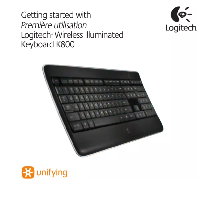 Image de la première page du manuel de l'appareil Wireless Illuminated Keyboard K800