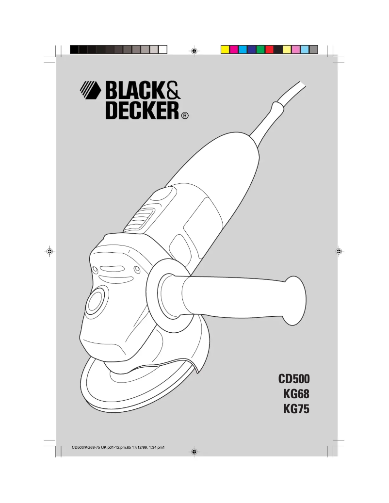 Page 1 de la notice Manuel utilisateur Black & Decker KG75