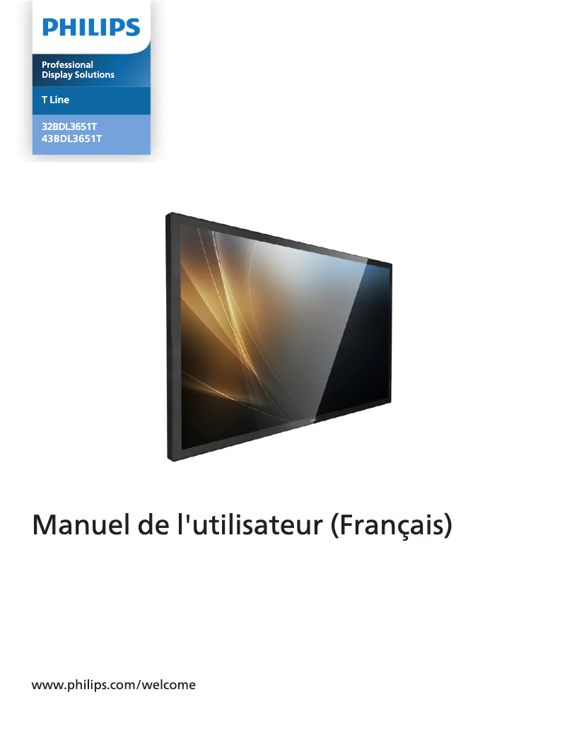 First page image of the manual for 43BDL3651T