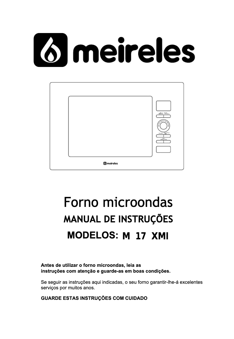 Page n°1 - Manuel utilisateur Meireles MMI 17 X