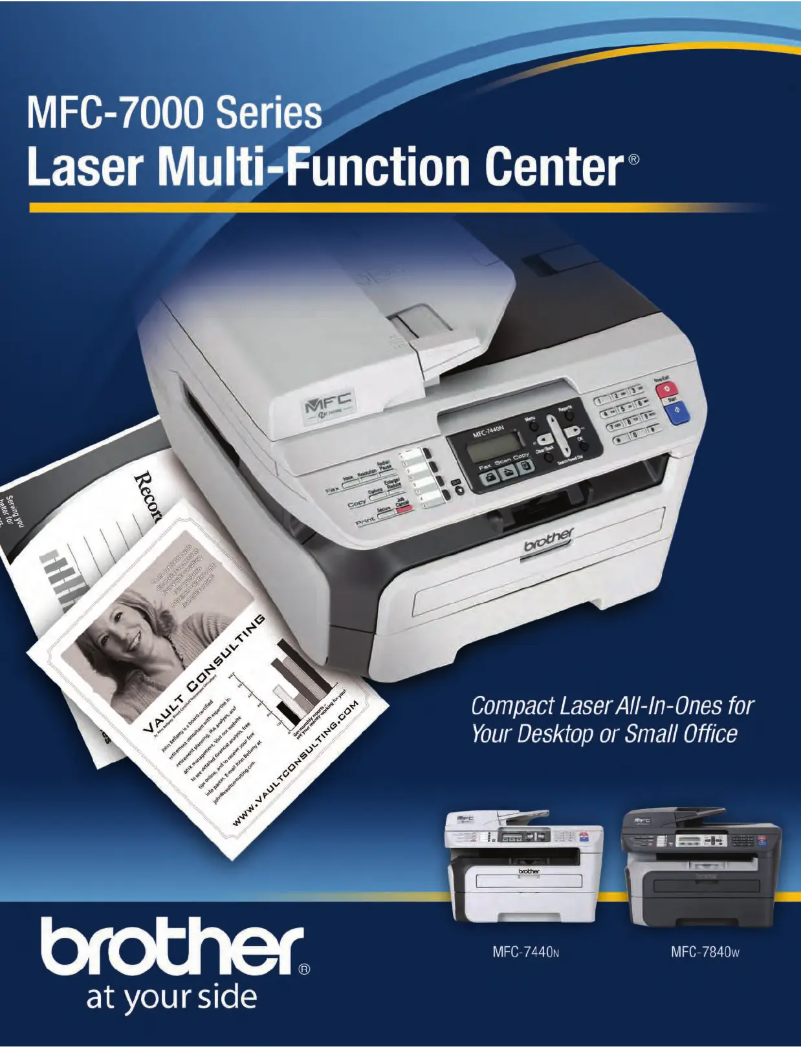 Page 1 de la notice Fiche technique Brother MFC-7440N