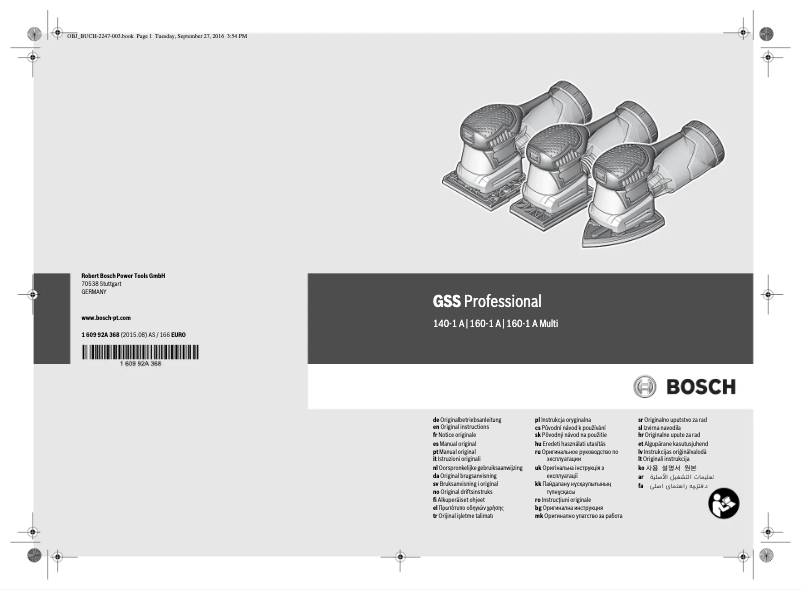 Page n°1 - Manuel utilisateur Bosch 0 601 2A2 300