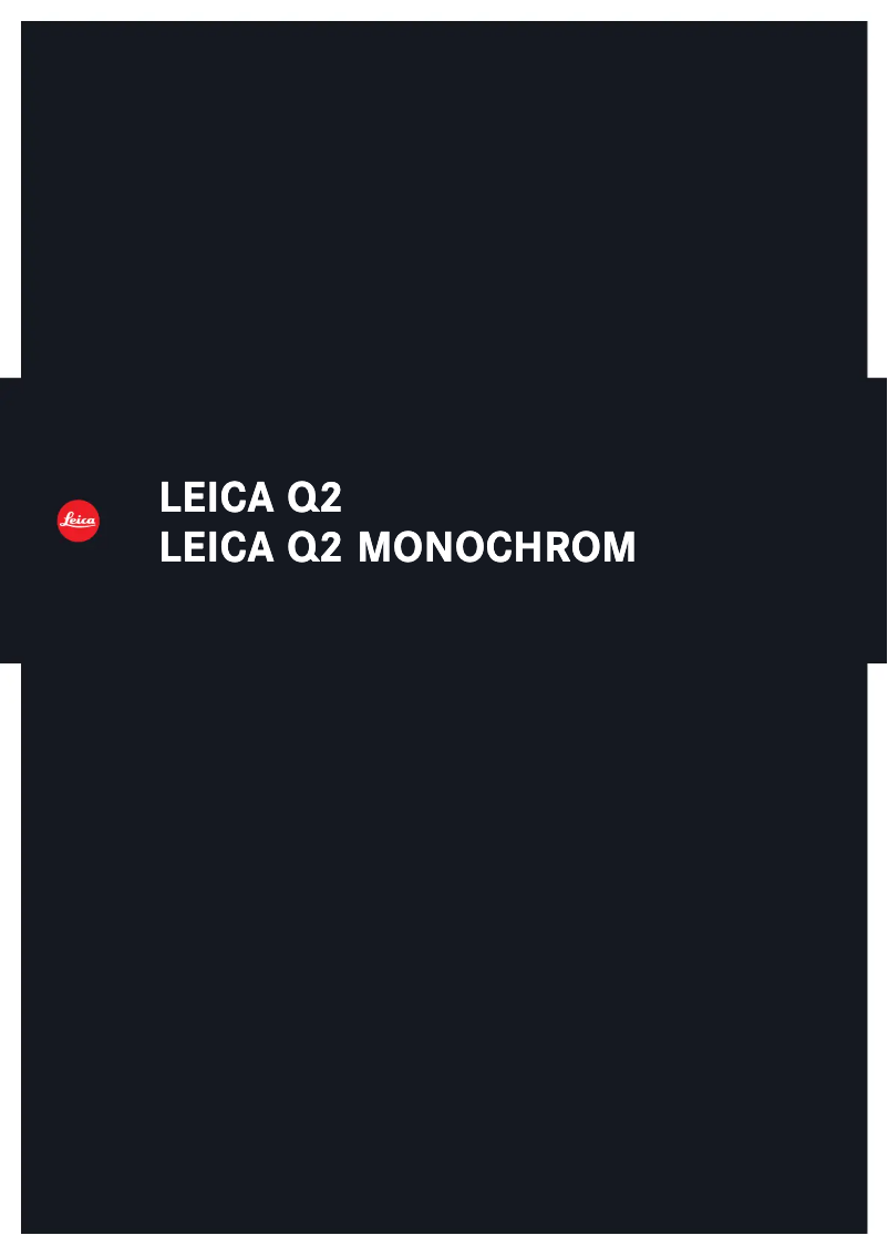 Image de la première page du manuel de l'appareil Q2 Monochrom