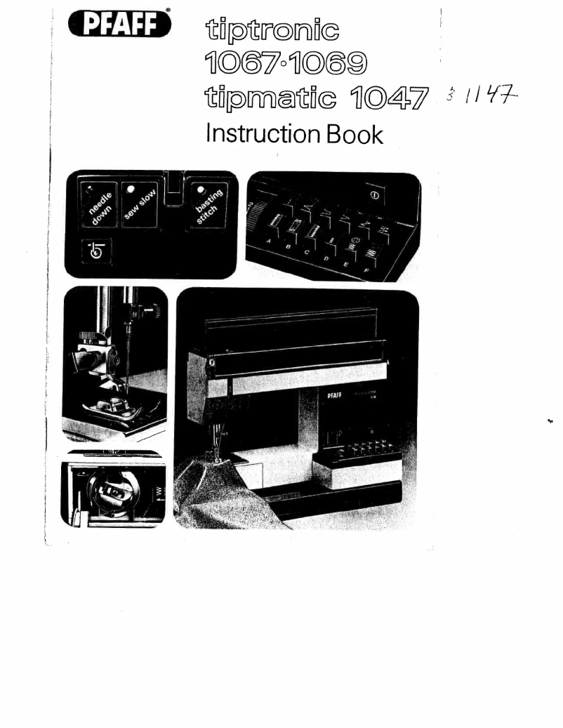 Page 1 of the manual User Manual Pfaff tiptronic 1069