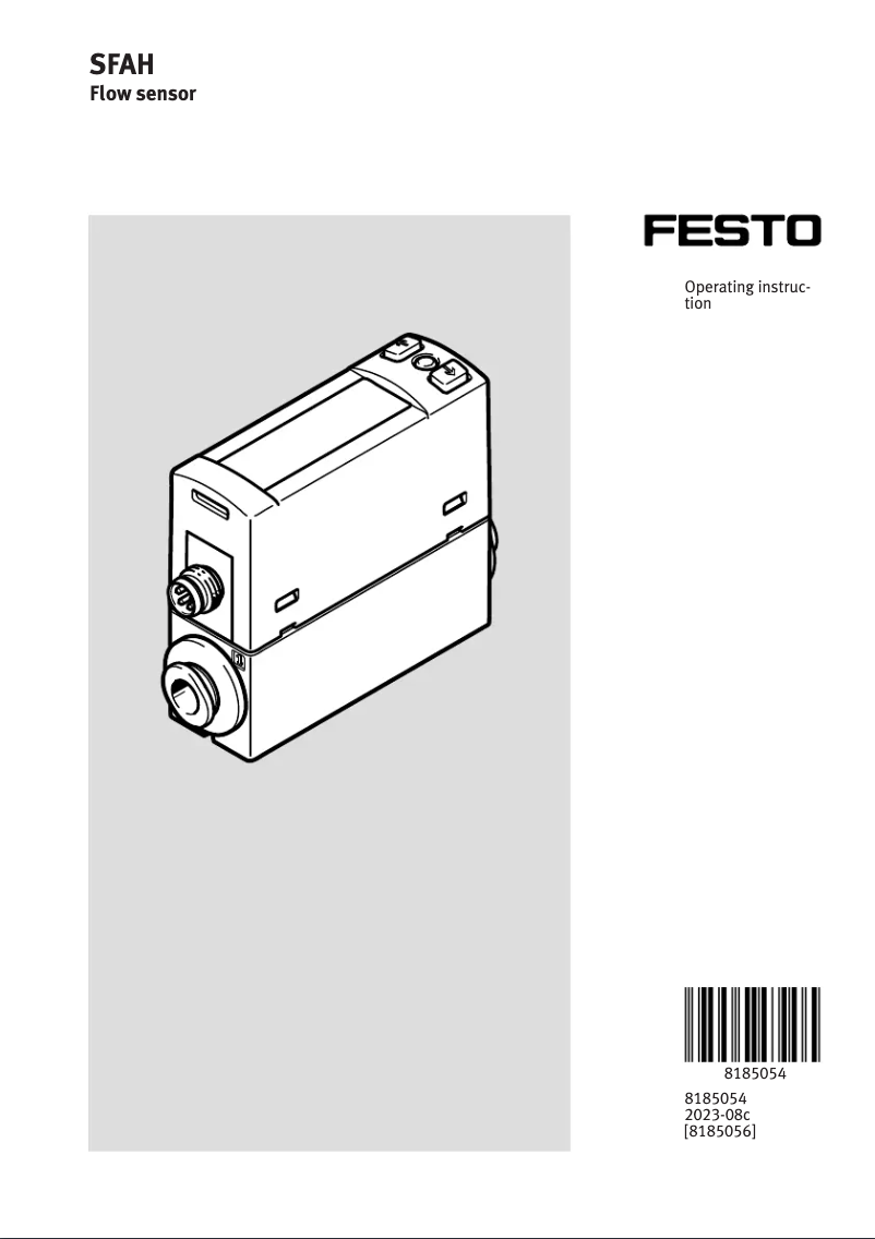 Page 1 de la notice Manuel utilisateur Festo SFAH-5U-Q6S-PNLK-PNVBA-M8