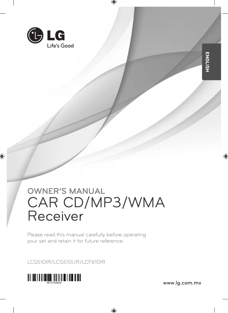 Image de la première page du manuel de l'appareil LCS510IRP1