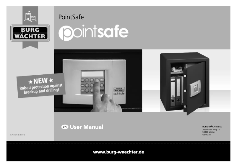 Imagen de la primera página del manual del dispositivo PointSafe