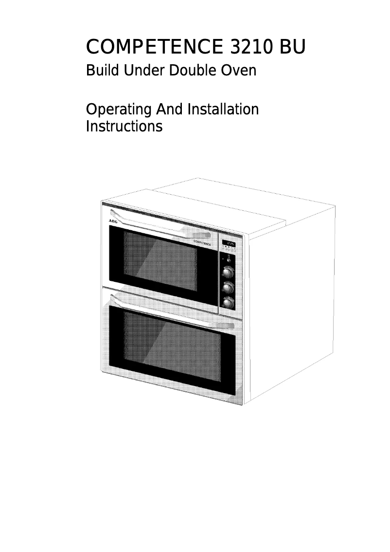 Image de la première page du manuel de l'appareil Competence 3210 BU-d