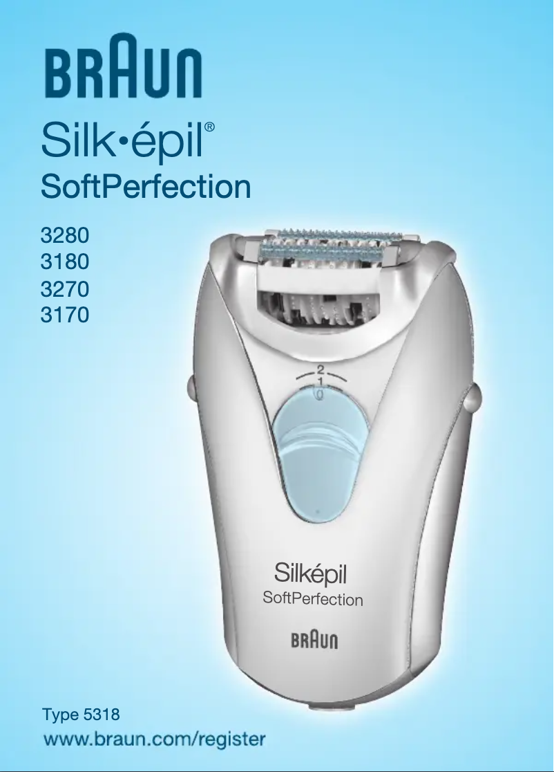Imagen de la primera página del manual del dispositivo Silk-epil SoftPerfection 3280