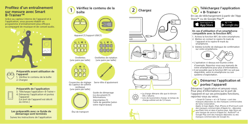Page 1 de la notice Manuel utilisateur Sony SSE-BTR1