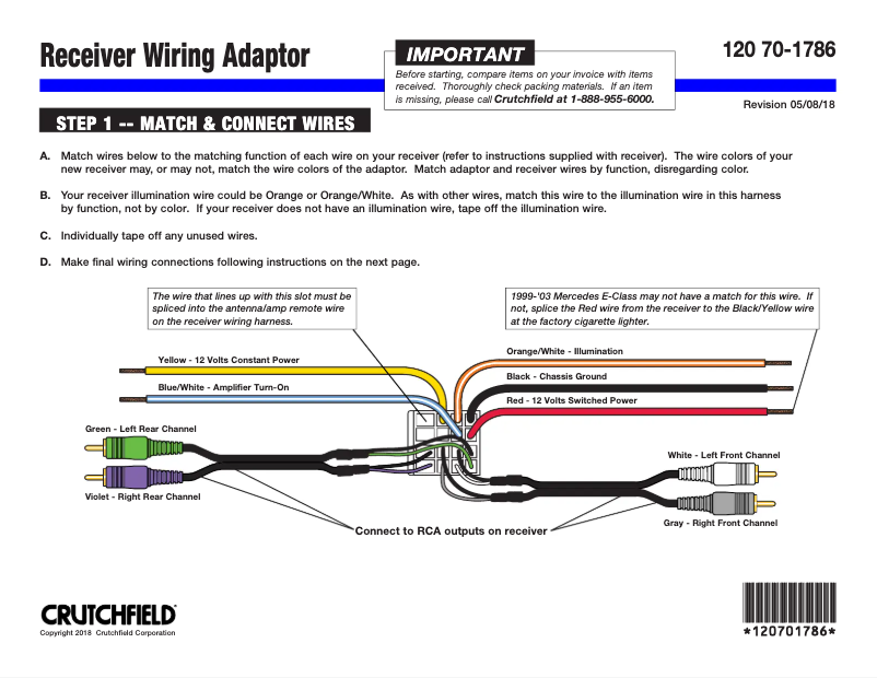 Page n°1 - Manuel utilisateur Metra 70-1786